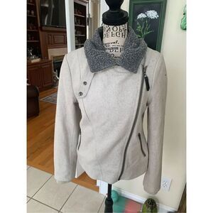 Anthropologies Cartonnier Gray Motorcycle Jacket Long Sleeve